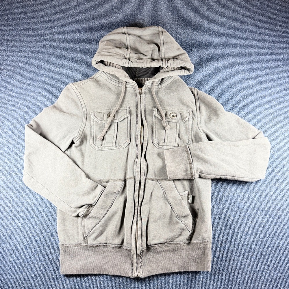 Aeropostale Full Zip Hoodie XS 18.5x23.5 GreyCotton Utility